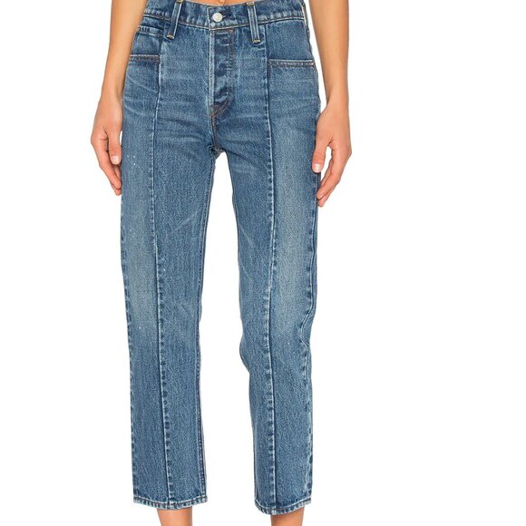 Levi's REVOLVE Altered Straight in No Limits Seamed Ankle Jeans size 25 - Picture 1 of 9